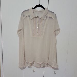 Elegant Cream Women's Blouse